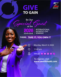 Give To Gain! Zenith Bank hosts 2026 International Women's Day seminar themed 